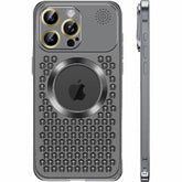 Aromatherapy Spring Loaded Metal Magsafe Aluminum Alloy  Case for iPhone 16 Series--Hollow Design Heat Dissipation