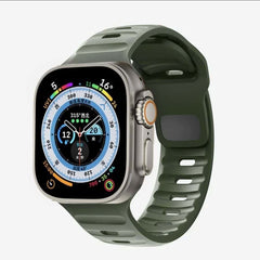 Sporty Silicone Rubber Watch Band