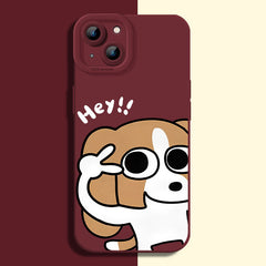 Cute Dog Silicone Case for iPhone Series