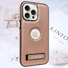 Leather Stand Protective Phone Case for iPhone 15 Series