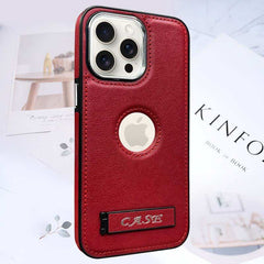 Leather Stand Protective Phone Case for iPhone 15 Series