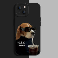 Silicone Coffee Pattern Case for iPhone Series