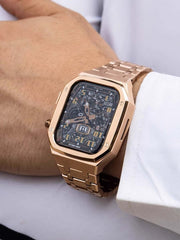 Vollflächiges Edelstahlarmband und -gehäuse