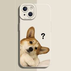 Cute Puppy Silicone Case for iPhone Series